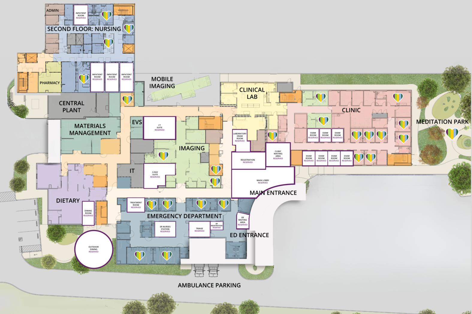 Map of Naming Opportunity Rooms